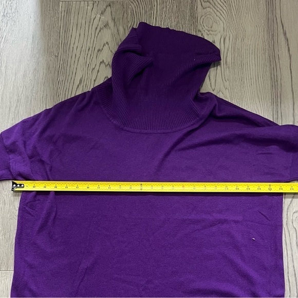 Chico's Purple Cowl Neck Sweater Oversized Knit Size 1/8 - Picture 8 of 9